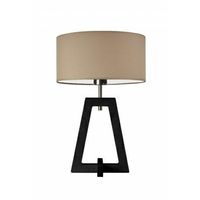 Lampka CLIO abażur beżowy stelaż hebanowy