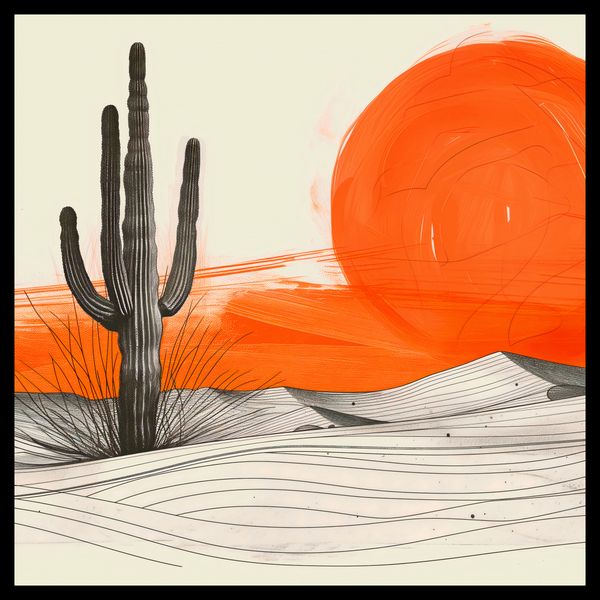 Plakat 60x60cm Kaktus Saguaro zdjęcie 2