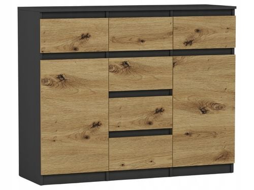 KOMODA 98CM SZAFKA 6 SZUFLAD ANTRACYT MIX ARTISAN S62D na Arena.pl