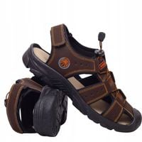 SANDAŁY MĘSKIE ZABUDOWANE SPORTOWE REGULOWANE NA RZEP