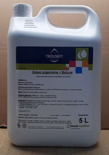 TROUWIT ŻELAZO ORGANICZNE I BIOTYNA 5L na Arena.pl
