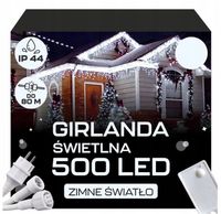 LAMPKI ZEWNĘTRZNE 500 LED SOPLE 24m GIRLANDA Świąteczna Kurtyna Świetlna