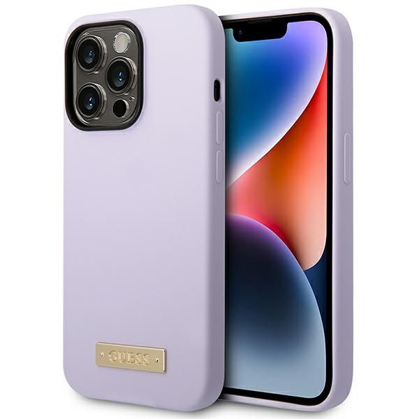 Etui Guess do iPhone 14 Pro, Fioletowy, MagSafe zdjęcie 1