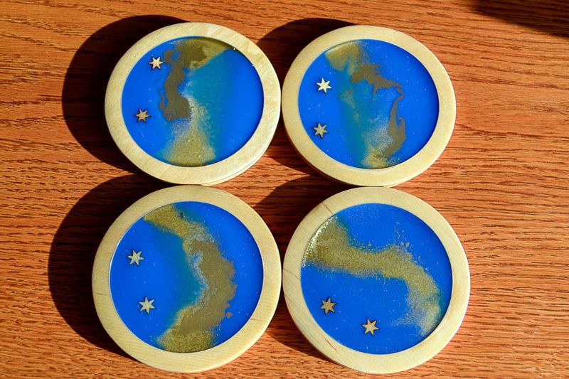 Okrągła tacka drewniana zdjęcie 3