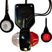 Lampa biało-czerwona LED obrysowa wisząca lampka diodowa 12V 24V PRAWA
