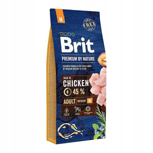 Brit Premium by Nature Sucha Karma Z Kurczakiem Dla Psów Średnich Ras 15kg na Arena.pl