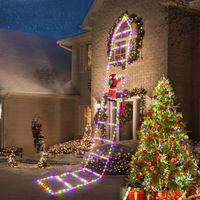 13 drabin Święty Mikołaj Na Drabinie Dekoracja Świąteczna Ozdoba LED