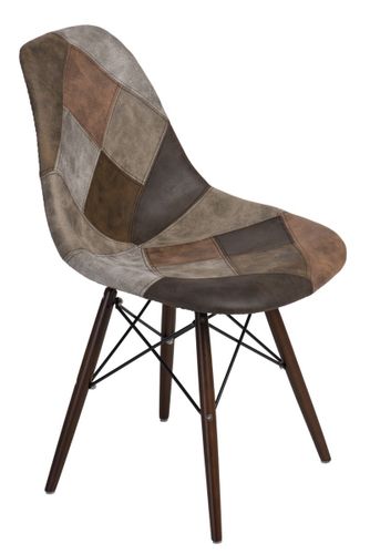KRZESŁO P016W PATCHWORK BEŻ - BRĄZ/ DARK D2 na Arena.pl