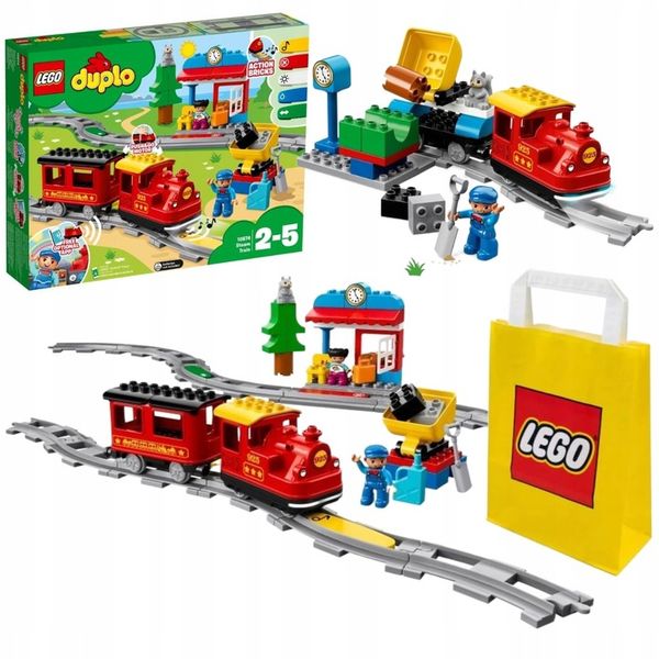 LEGO Duplo 10874 Kolejka Ciuchcia Pociąg Tory Światło Dźwięk Duże Klocki zdjęcie 1