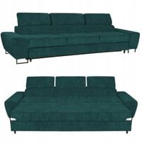 Sofa kanapa 3 os rozkładana z f. spania Savio Family meble zielony sztruks