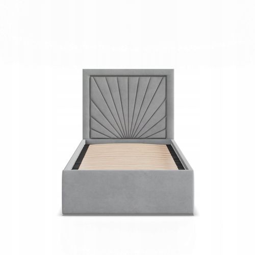 Łóżko Ramowe VASTO JASNY SZARY JEDNOOSOBOWE Tapicerowane Pojedyncze VELVET na Arena.pl