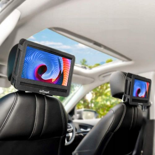 PRZENOŚNY SAMOCHODOWY ODTWARZACZ DVD 9'' LCD CZARNE 2000mAh Baterią na Arena.pl