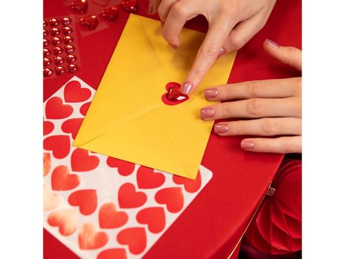 Naklejki rubinowe, Serca, czerwone, 9 szt. na Arena.pl