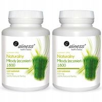 2x Naturalny MŁODY JĘCZMIEŃ 1800 mg 120 tabl ALINESS Odchudzanie Metabolizm