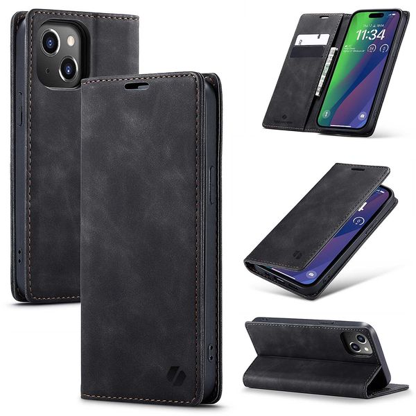 Spacecase Wallet Iphone 15 Plus Black zdjęcie 11