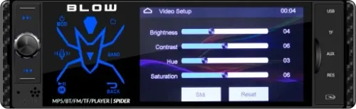 RADIO SAMOCHODOWE 1-DIN BLUETOOTH USB SD AUX DOTYK 4" MIKROFON PILOT ZESTAW na Arena.pl