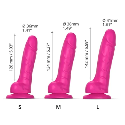 strap-on-me sliding skin model fuchsia m silikonowy, elastyczny 13,4 cm na Arena.pl