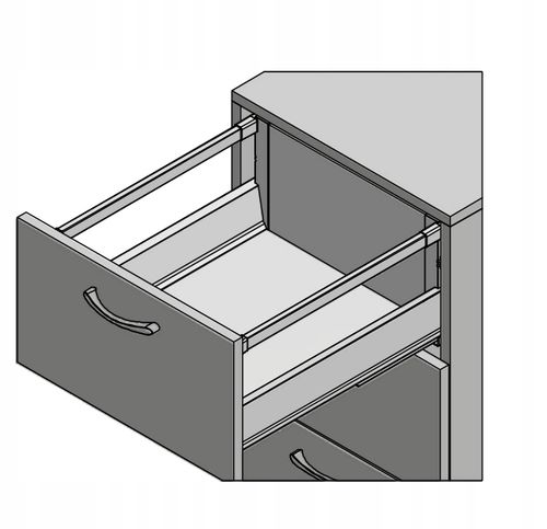 SZUFLADA GTV MODERN BOX PRO WYSOKA H199 L500 CICHY DOMYK WYSUW BIAŁA na Arena.pl