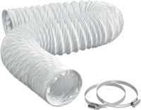 Wąż Wentylacyjny Elastyczny PCW 127mm 2,5m Biały do Klimatyzacji Okapu