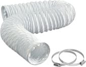 Wąż Wentylacyjny Elastyczny PCW 127mm 2,5m Biały do Klimatyzacji Okapu