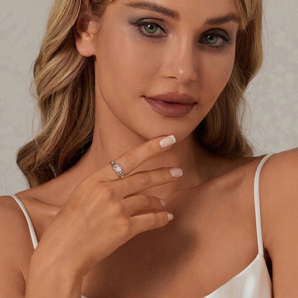 Pierścionek Srebrny 925 Z Opalem Ażurowy Z Opalem W Kształcie Serca r. 12 zdjęcie 2