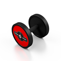 Hantla stała gumowana czerwona 5 kg Marbo