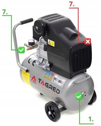 SPRĘŻARKA POWIETRZA KOMPRESOR OLEJOWY 3,4KM 24L OLEJ GRATIS na Arena.pl