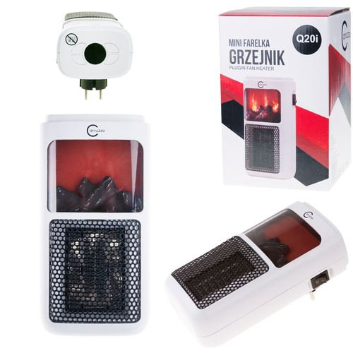 Q20I MINI FARELKA GRZEJNIK ELEKTRYCZNY KOMINEK GNIAZDKA na Arena.pl