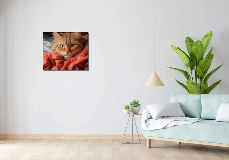 Obraz 60x50cm Mruczący Spokój zdjęcie 2
