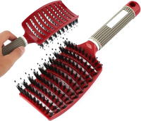 Szczotka do włosów z naturalnym włosiem dzika i nylonowymi szpilkami