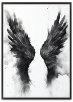 Plakat skrzydła anioła 21x30 cm w czarnej ramie