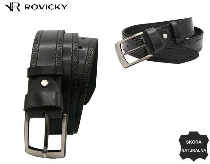 szeroki, skórzany pasek męski - rovicky 95 zdjęcie 1