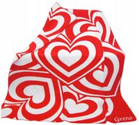 Koc Glamour bawełniany 150x200 Greno Walentynki serca Big Love