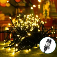 Sznur 10 m 200 LED IP44 ciepłe lampki choinkowe z zasilaczem do przytulnego klimatu