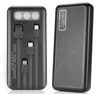 M1 / POWERBANK 10000MAH MICRO USB, USB-C, LIGHTNING, USB, LATARKA