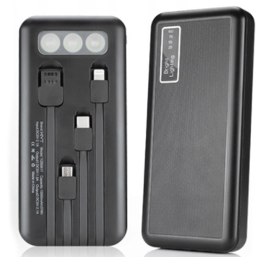 M1 / POWERBANK 10000MAH MICRO USB, USB-C, LIGHTNING, USB, LATARKA na Arena.pl