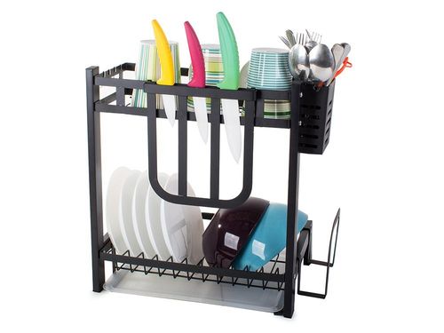 PÓŁKA OCIEKACZ DWIE PÓŁKI CZARNY METAL 40CM ORGANIZER na Arena.pl