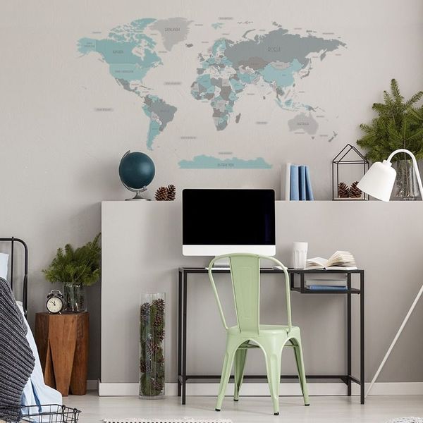 Naklejka Mapa Świata DK346 L zdjęcie 2