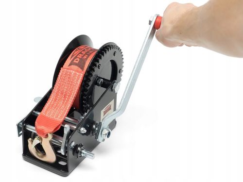 WYCIĄGARKA RĘCZNA KORBOWA PASOWA 1588kg WCIĄGARKA lebiodka przenośna DRAGON na Arena.pl