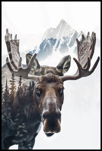 Plakat 68x101cm Łoś Duch Lasu na Arena.pl