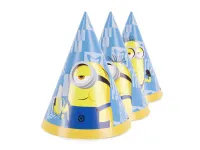 czapeczki papierowe minionki 16 cm 6 szt.