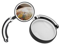 LUPA RĄCZKA SKŁADANA KLASYCZNA SZKŁO POWIĘKSZAJĄCE 70MM WORECZEK