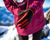 Rękawiczki Do Ekranów Dotykowych Narciarskie Na Zimę M Czerwone