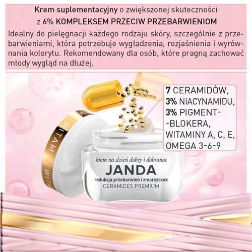 JANDA CERAMIDES PREMIUM KREM DO TWARZY REDUKCJA PRZEBARWIEŃ ZMARSZCZEK 50ML na Arena.pl
