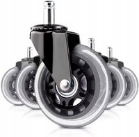 KÓŁKA DO FOTELA IKEA Obrotowego Kauczukowe Gumowe Silikonowe 5 SZTUK