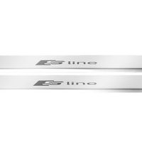 Listwa progowa AUDI A5 B9 SLINE Stal nierdzewna 304 połysk z czarnymi liter