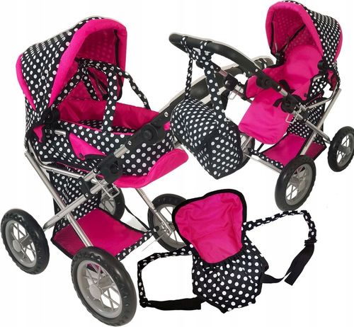WÓZEK DLA LALEK SPACERÓWKA GONDOLA 3w1 + NOSIDEŁKO na Arena.pl