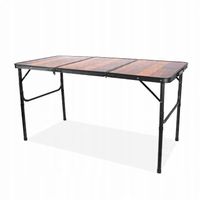 Aga Stół kempingowy turystyczny składany 120x60x37/66 cm brązowy