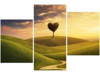 60 90CM OBRAZ 3 ELEM BAJKOWA KRAINA ŚCIENNY DRUK PŁÓTNO