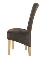 Pokrowiec Na Krzesło Xl Kakaowy Brąz Welur Elastyczny [21Ds]